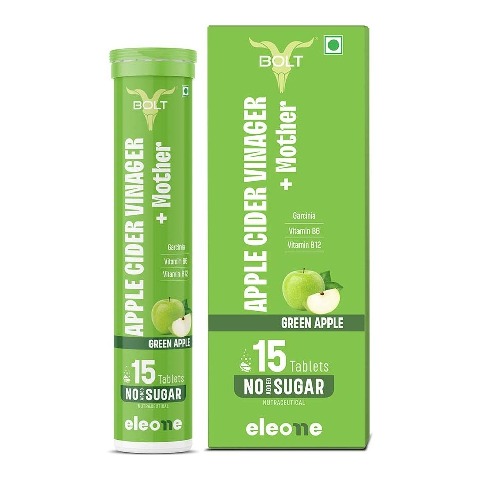 1 - Bolt Apple Cider Vinegar, 15 tablet(s) Green Apple