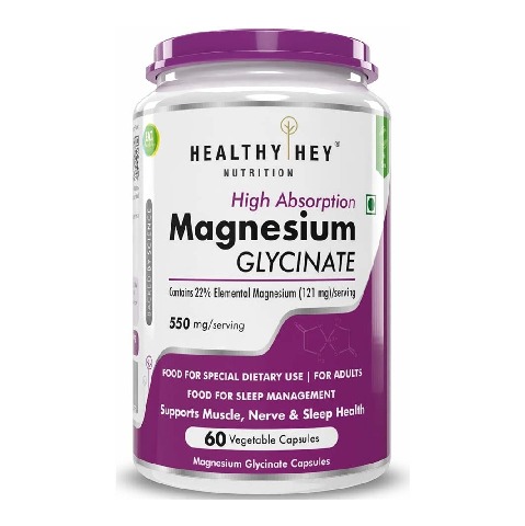 1 - HealthyHey Nutrition Magnesium Glycinate, Unflavoured 60 veggie capsule(s)