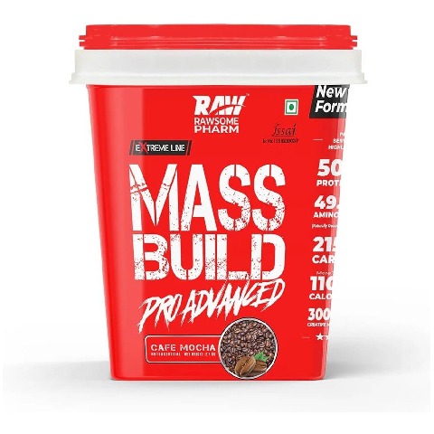 1 - Rawsome Pharm MASS BUILD Pro Advanced,  5.9 lb  Cafe Mocha 