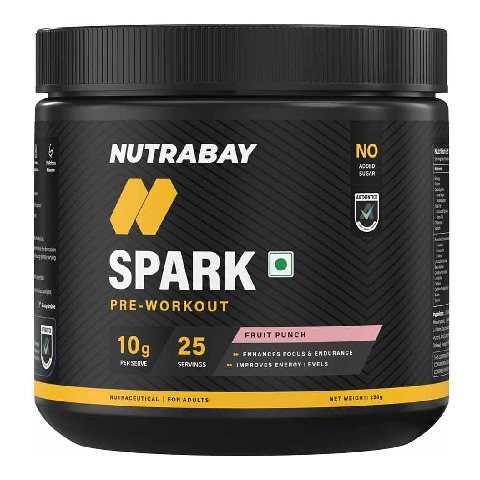 1 - Nutrabay Gold Spark Pre-Workout Energy, 0.55 lb Fruit Punch