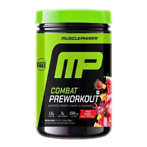 1 - MusclePharm Combat Pre Workout, 0.86 lb Fruit Punch