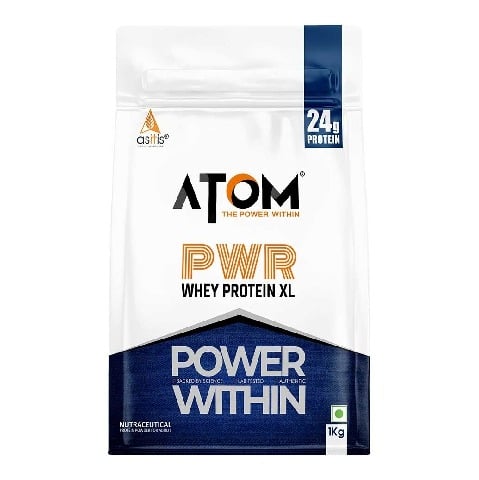 1 - AS-IT-IS Nutrition ATOM PWR Whey Protein XL, 2.2 lb Kesar Kulfi