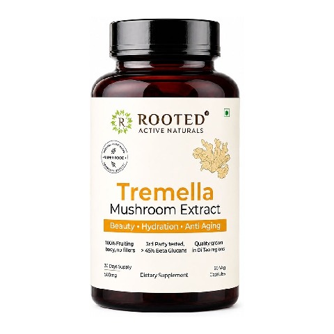 1 - Rooted Active Naturals Tremella Organic Mushroom Extract, 60 veggie capsule(s)