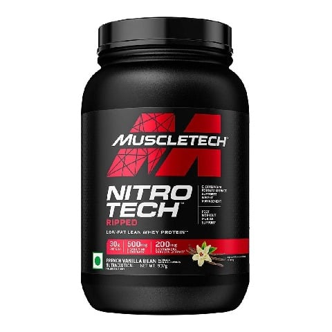 1 - MuscleTech Nitrotech Ripped Low Fat Whey Protein, 1.99 lb French Vanilla Bean