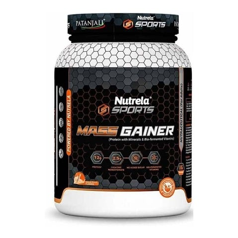 Nutrela Sports Patanjali Mass Gainer, 2.2 lb Malai Kulfi with Shaker