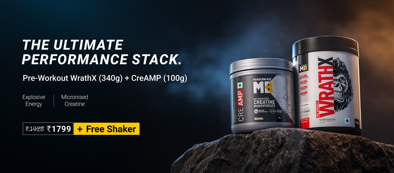 340g Pre Workout WrathX and 100g Creatine Combos @ 1799 + Free Shaker