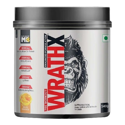 3 - MuscleBlaze Pre Workout WrathX, 1.19 lb Rage Orange