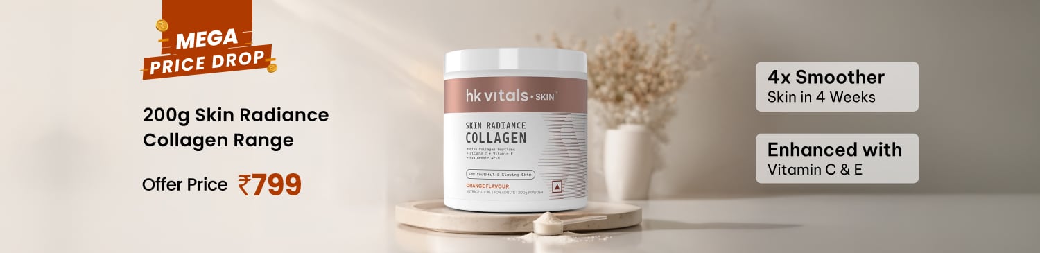 HealthKart HK Vitals Skin Radiance Collagen, 200 g Range | Drop Price - 799