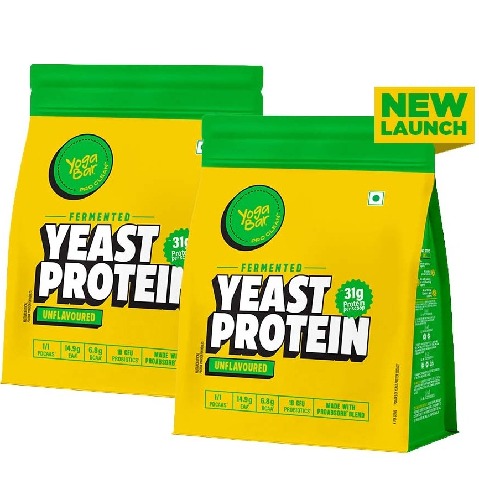 1 - Yogabar Yeast Protein, 1.1 lb Unflavoured (Pack of 2)
