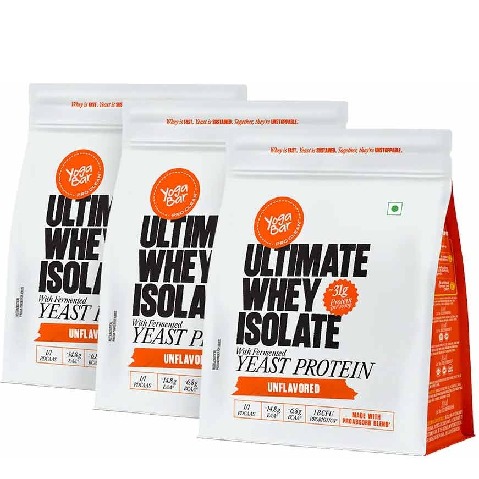 1 - Yogabar Ultimate Whey Isolate,  1.1 g  Unflavoured (Pack of 3) 