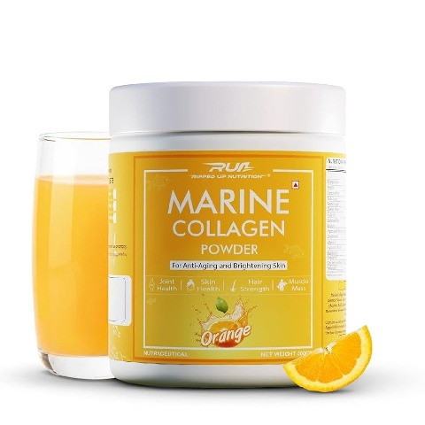 1 - Ripped Up Nutrition Marine Collagen Powder, 200 g Orange