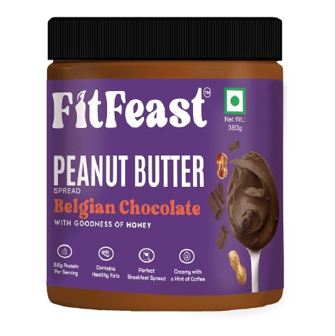 1 - FitFeast Peanut Butter, 380 g Belgian Chocolate