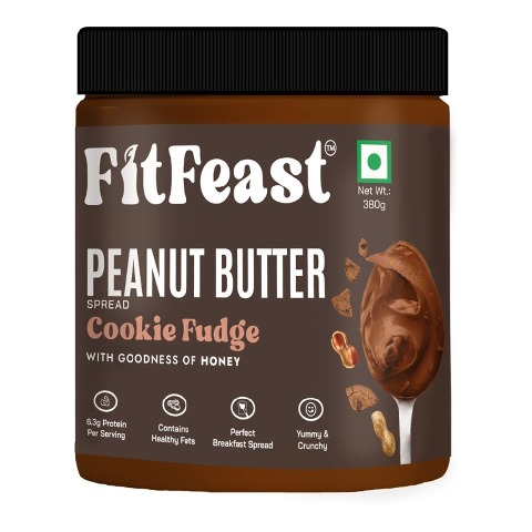 1 - FitFeast Peanut Butter, 380 g Cookie Fudge