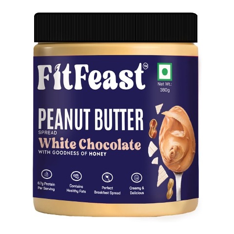 1 - FitFeast Peanut Butter, 380 g White Chocolate