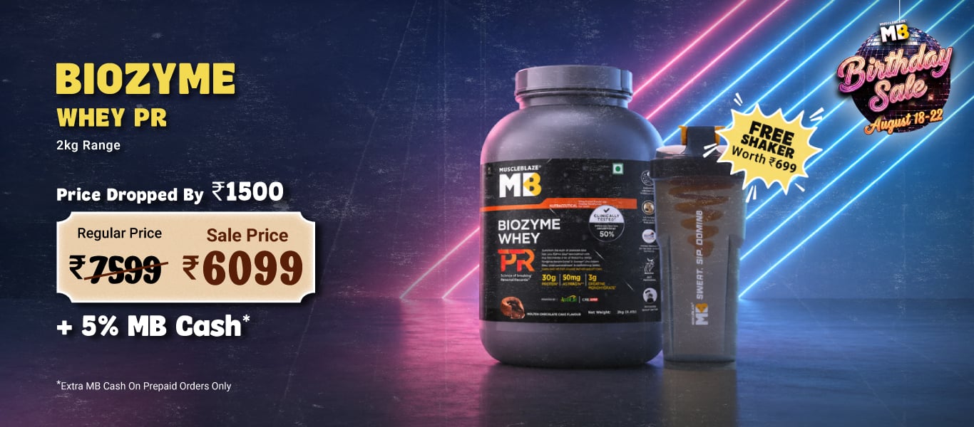 2kg Biozyme Whey PR @ 6099 + Free Shaker + 5% MB Cash
