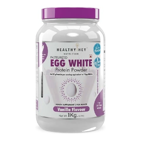1 - HealthyHey Nutrition Egg White Protein Powder, Vanilla 2.2 lb