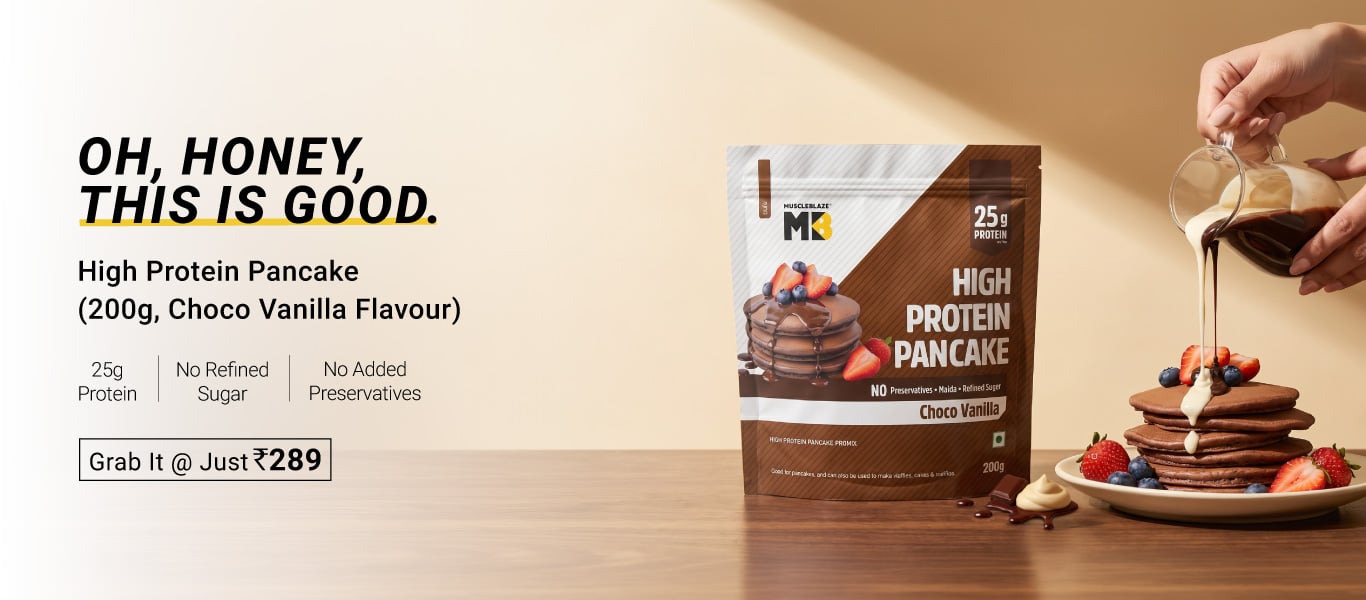 MuscleBlaze High Protein Pancake 200 g Choco Vanilla @ 289