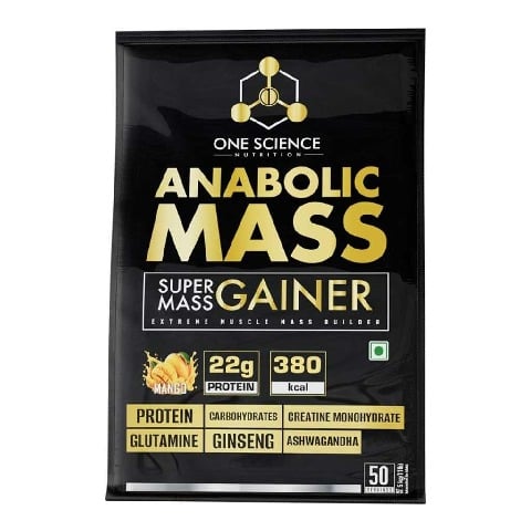 1 - One Science Anabolic Super Mass Gainer, 11.02 lb Mango