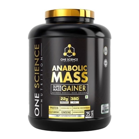 1 - One Science Anabolic Super Mass Gainer, 5.5 lb Alphonso Mango