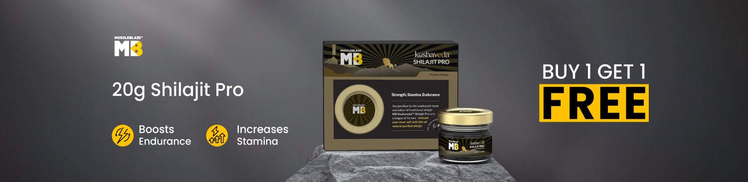 Koshaveda Shilajit Pro by MuscleBlaze, 20 g | Buy 1 Get 1 Free