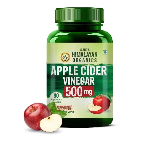1 - Vlado's Himalayan Organics Apple Cider Vinegar - 500 mg, 90 veggie capsule(s) Unflavoured