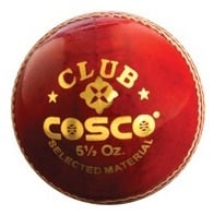 Cosco Club Cricket Ball,  Red  Leather Ball  Single Unit 