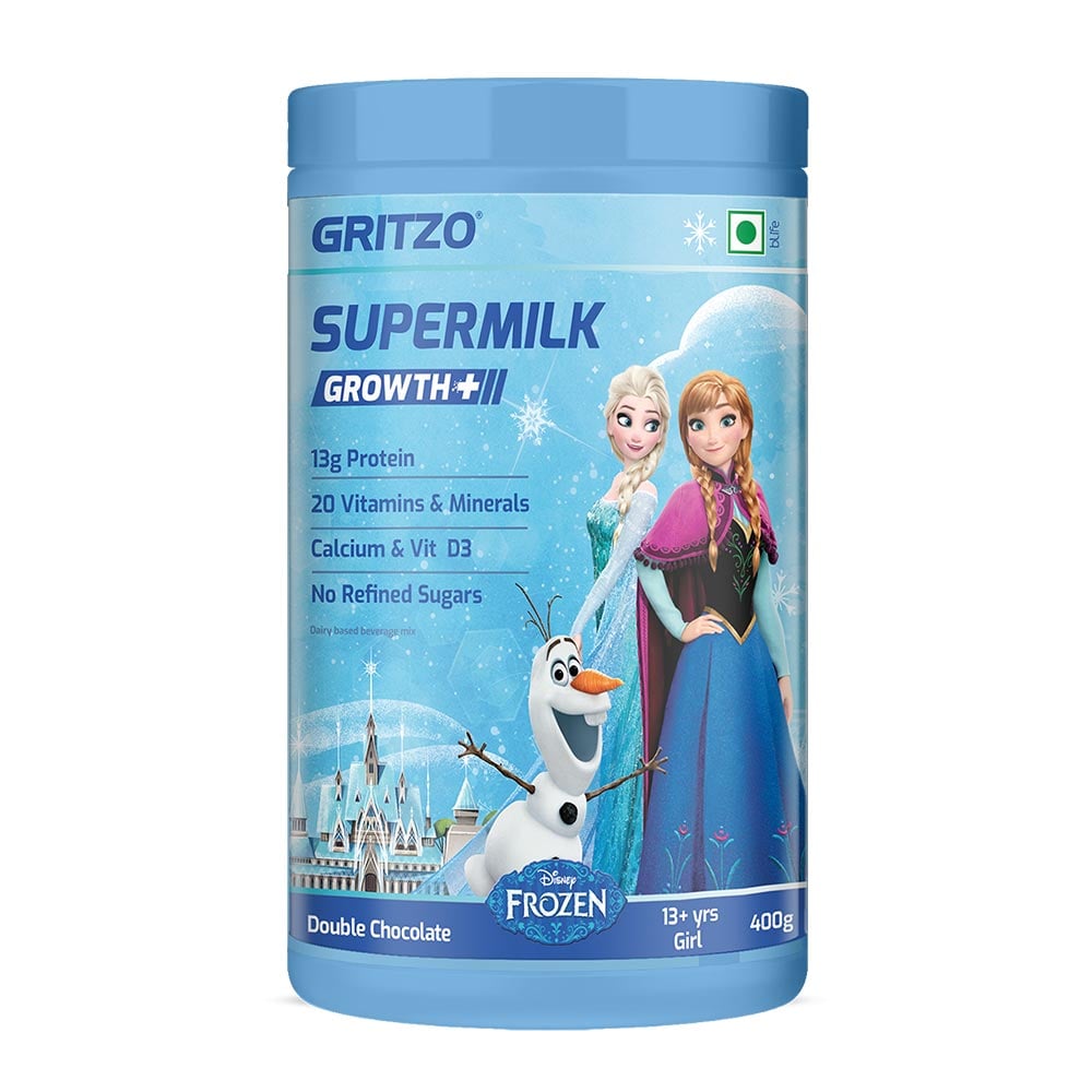 15 - Supermilk Growth+ for Girl 13+ years, 400 g Double Chocolate (Frozen) 13+ Yrs Girl Growth+ With Unrefined Sugar
