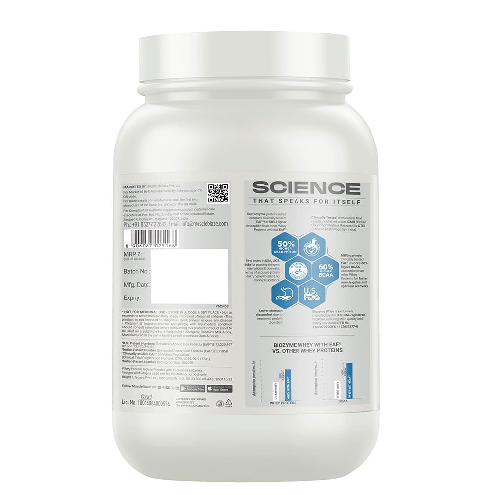 17 - MuscleBlaze Biozyme Iso-Zero,  2.2 lb  Low Carb Ice Cream Chocolate  Iso-Zero