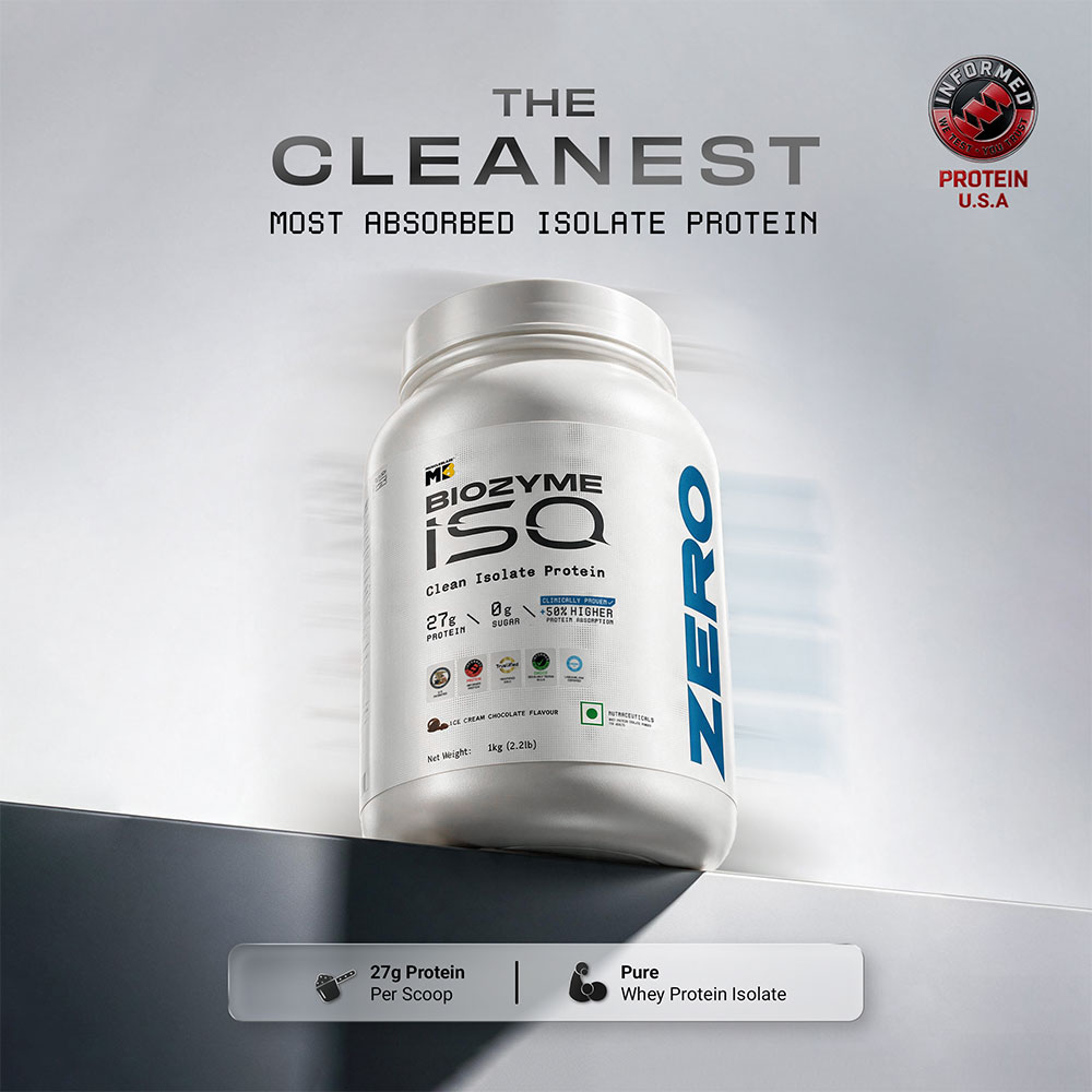 2 - MuscleBlaze Biozyme Iso-Zero,  2.2 lb  Low Carb Ice Cream Chocolate  Iso-Zero