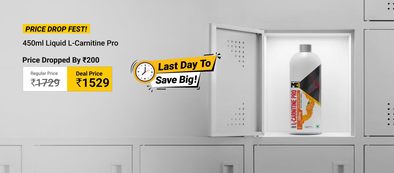 Last Day To Save Big: Price Drop Fest: 450ml Liquid L-Carnitine Pro @ 1529 | Price Dropped By Rs. 200