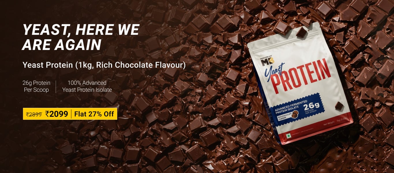 MuscleBlaze Yeast Protein, 2.2 lb Rich Chocolate @ 2099, Flat 27% Off