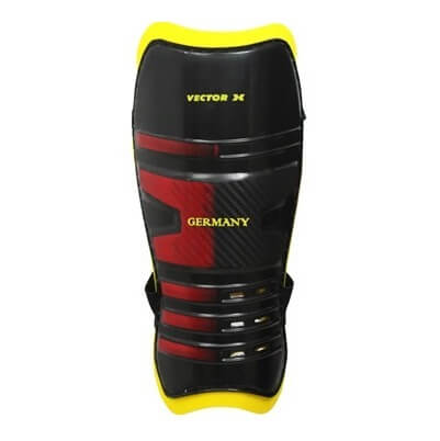 Vector X Germany Shin Guard,  Black & Red  Junior 