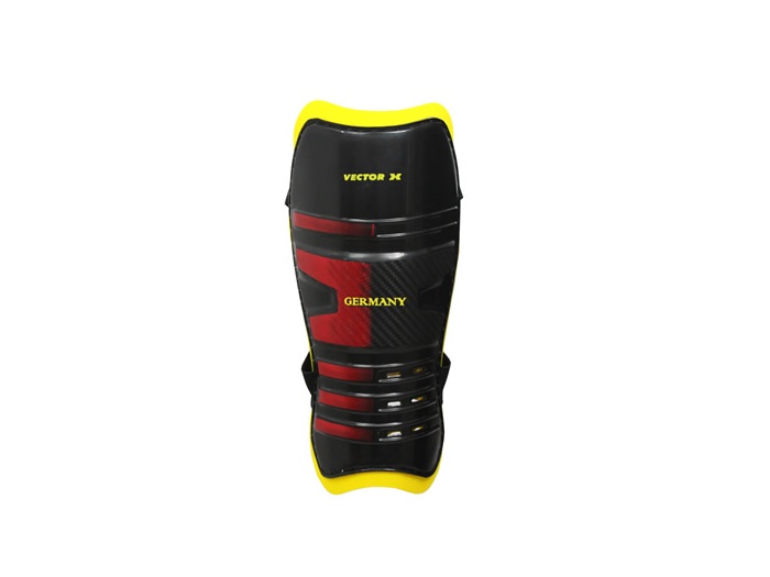 Vector X Germany Shin Guard,  Black & Red  Junior 