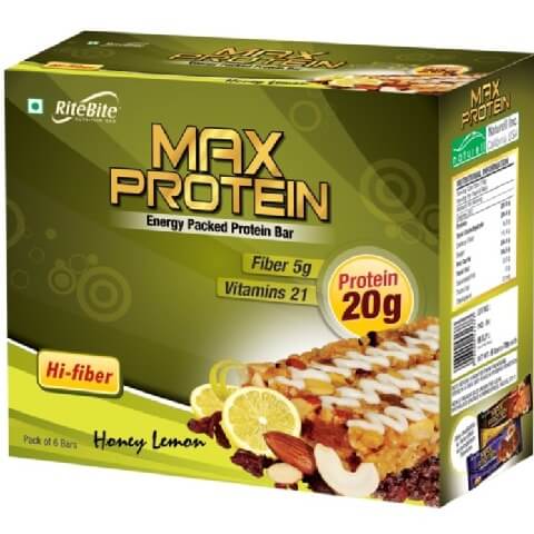 RiteBite Max Protein Bar, 6 Piece(s)/Pack Honey Lemon RiteBite Max Protein Bar, 6 Piece(s)/Pack Honey Lemon
