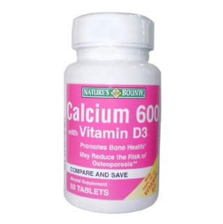 Nature's Bounty Calcium 600 with Vitamin D3, Unflavoured 60 tablet(s)