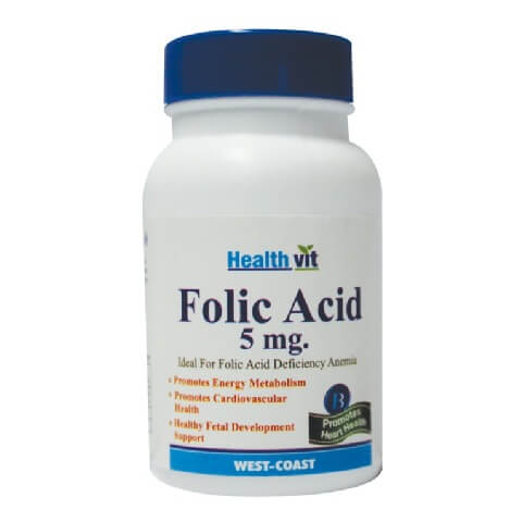Healthvit Folic Acid, Unflavoured 60 tablet(s) Healthvit Folic Acid, Unflavoured 60 tablet(s)