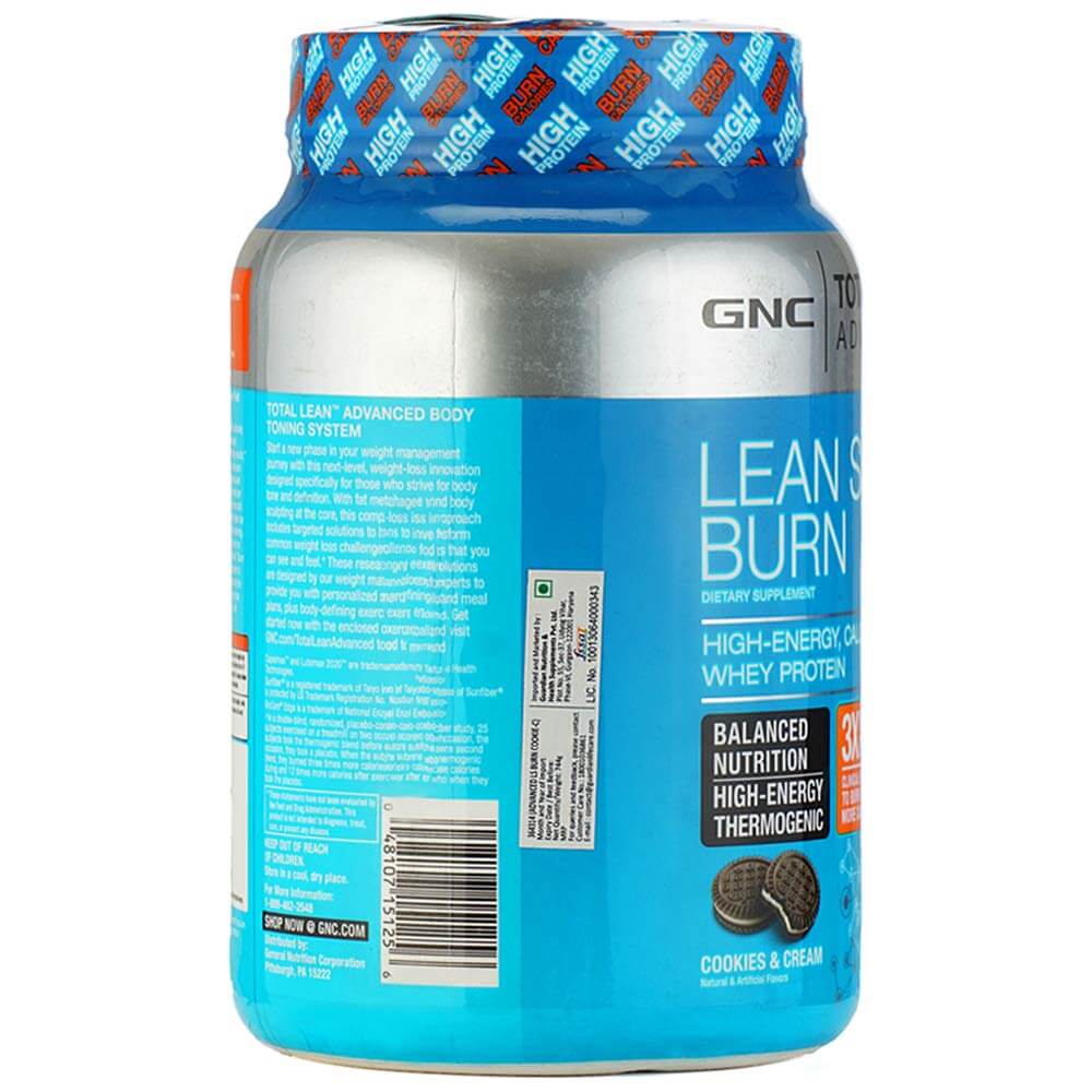 back - GNC Lean Shake Burn,  1.64 lb  Cookies & Cream 