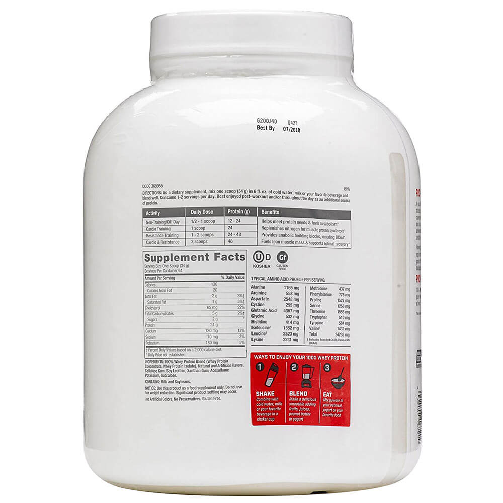 supplementinfo - GNC Pro Performance 100% Whey Protein,  4.8 lb  Vanilla 