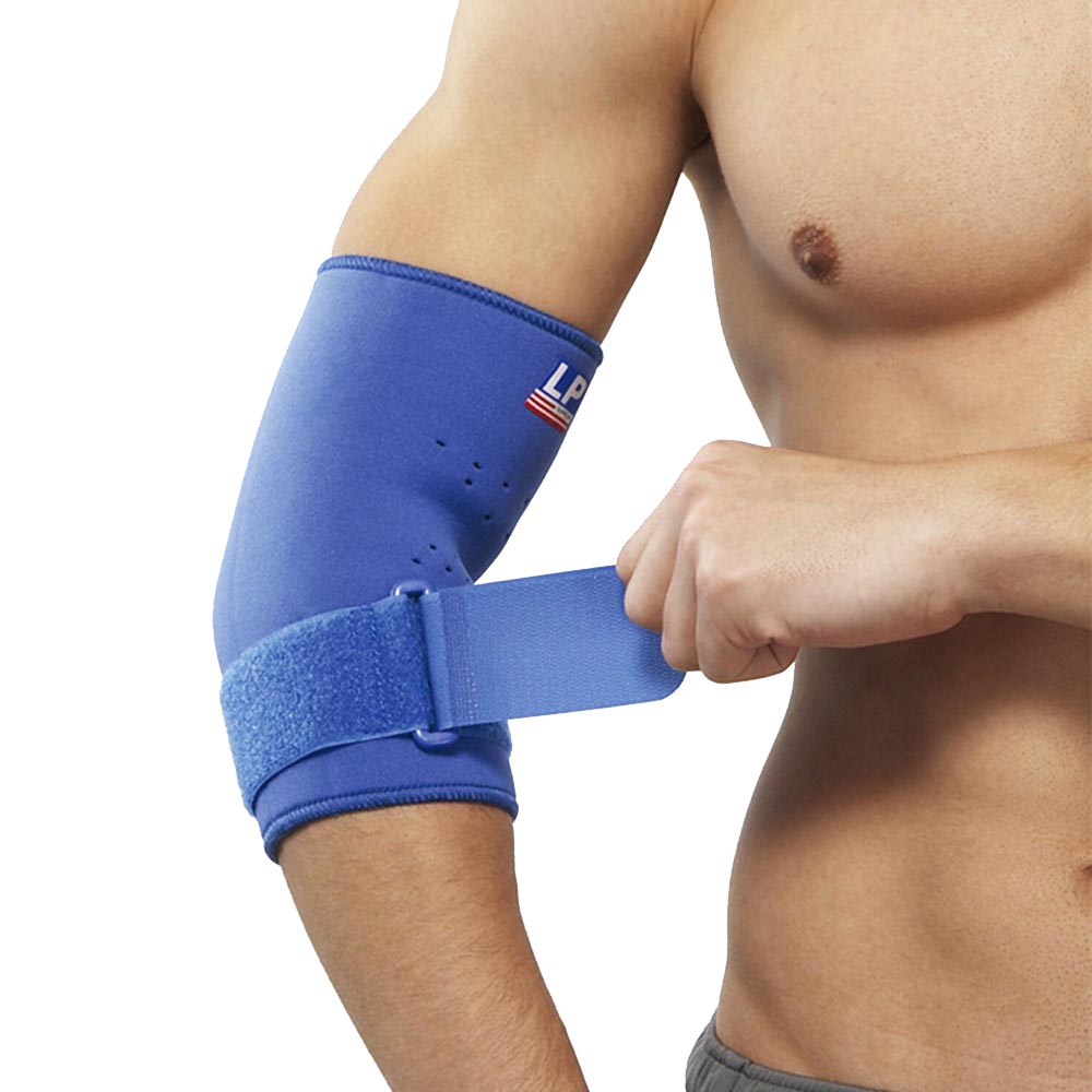 3 - LP Support Tennis Elbow Support with Strap (723),  Blue  Large 