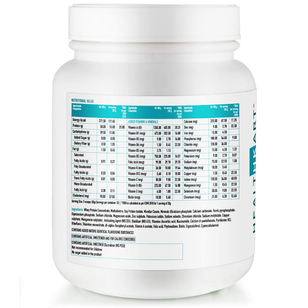 1 - HealthKart Protein with Whey, Soy & Casein OP,  2.2 lb  Vanilla 