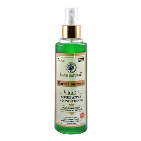 2 - Khadi Natural Herbal Shampoo,  210 ml  Green Apple + Conditioner 