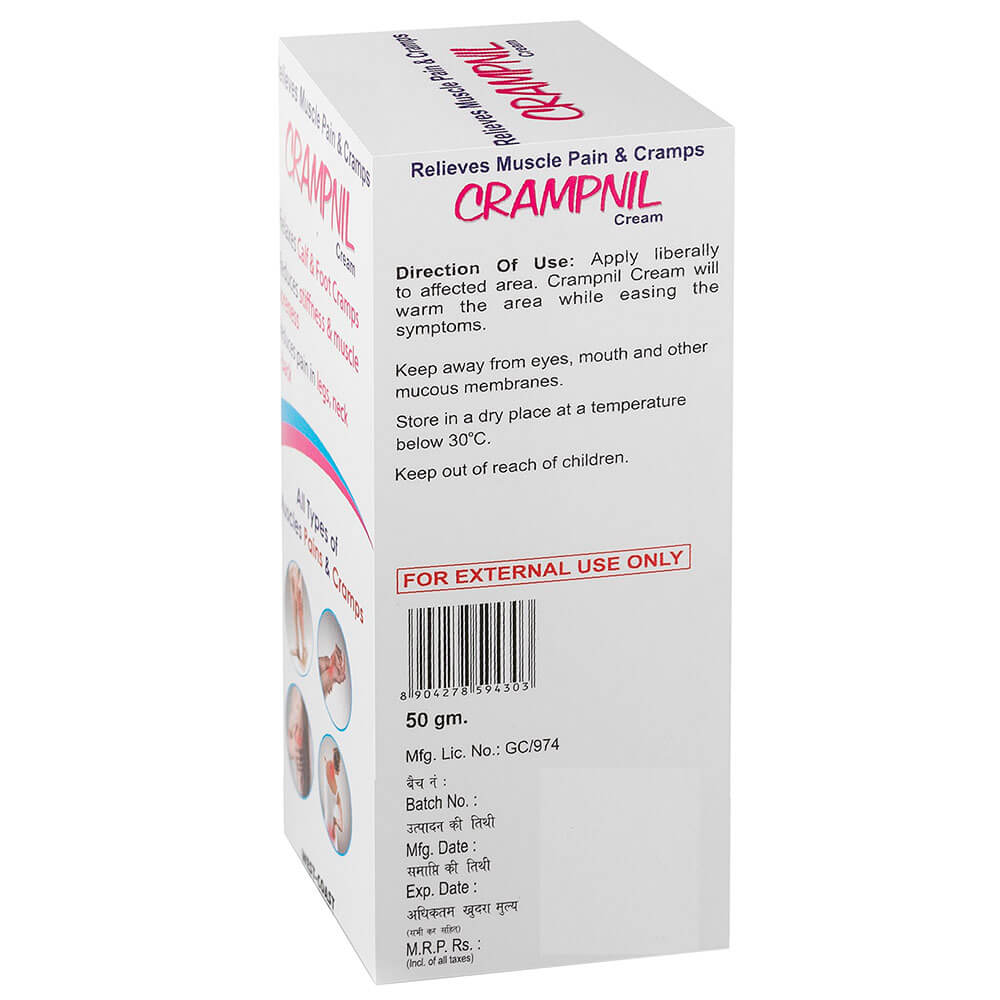 usage - West Coast Crampnil Cream,  50 g 