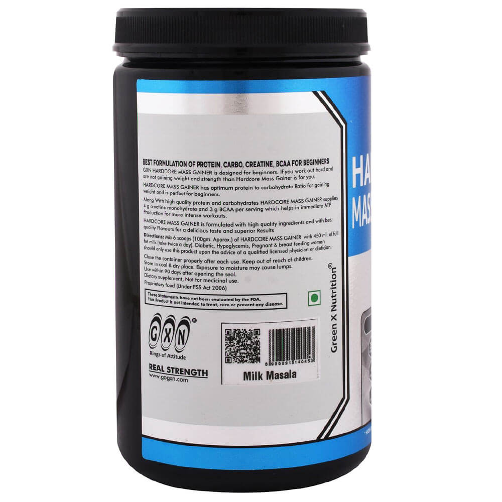 description - GXN Hardcore Mass Gainer,  1 lb  Milk Masala 