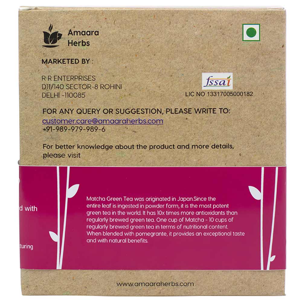 back - Amaara Herbs Matcha Green Tea,  50 g  Gold 