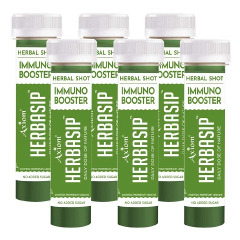 Herbasip Immuno Booster Juice Pack of 6 Shots,  Unflavoured  50 ml 