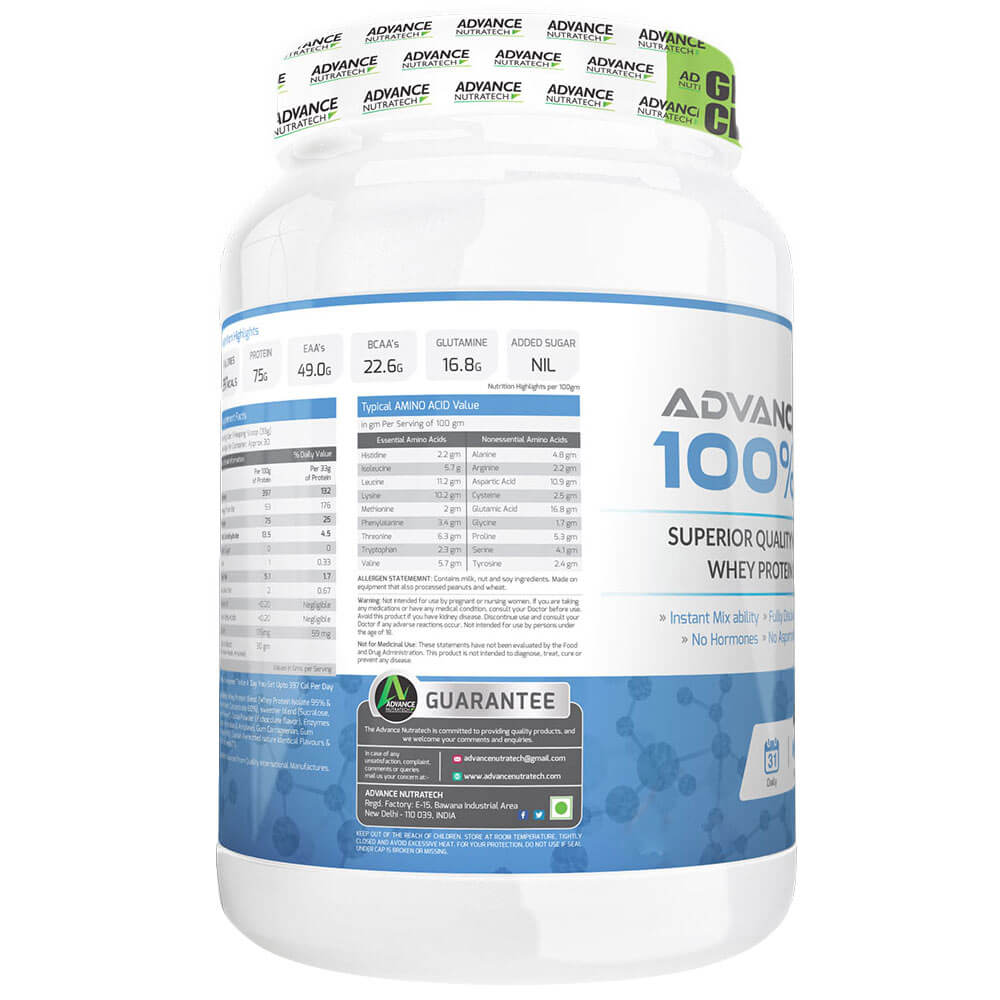 supplementinfo - Advance Nutratech Advance 100% Whey Protein,  2.2 lb  Vanilla 