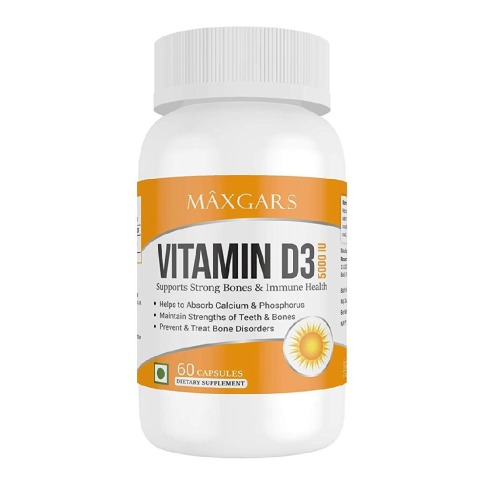 Maxgars Vitamin D3, 60 capsules
