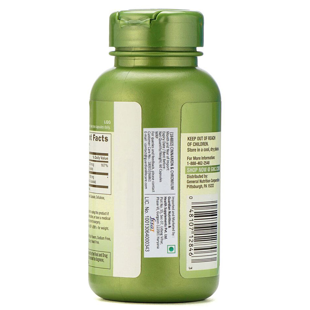 Manufacturer - GNC Cinnamon & Chromium,  60 capsules 