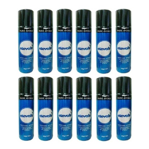 Park Avenue Elevate Deodorant Spray (Pack of 12), 116 ml for Women & Men