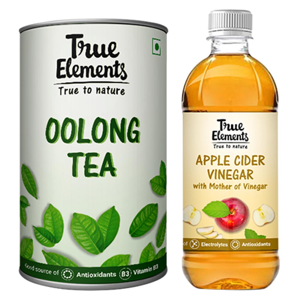 True Elements Oolong Tea & Apple Cider Vinegar Combo,  2 Piece(s)/Pack  Unflavoured 